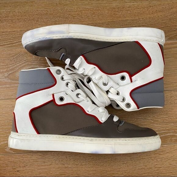 BALENCIAGA-MULTI Colour Panelled Leather High Top - Picture 3 of 16